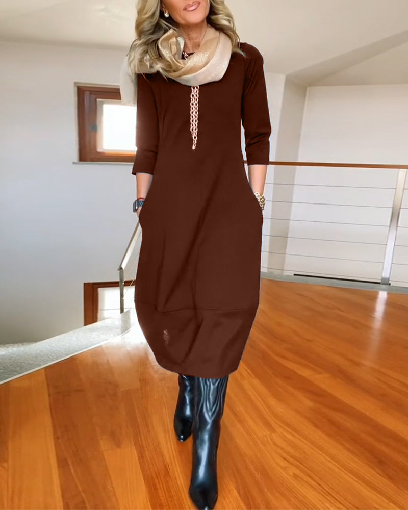 Jennifer Graceful Casual Elegance Dress - Elena Harper