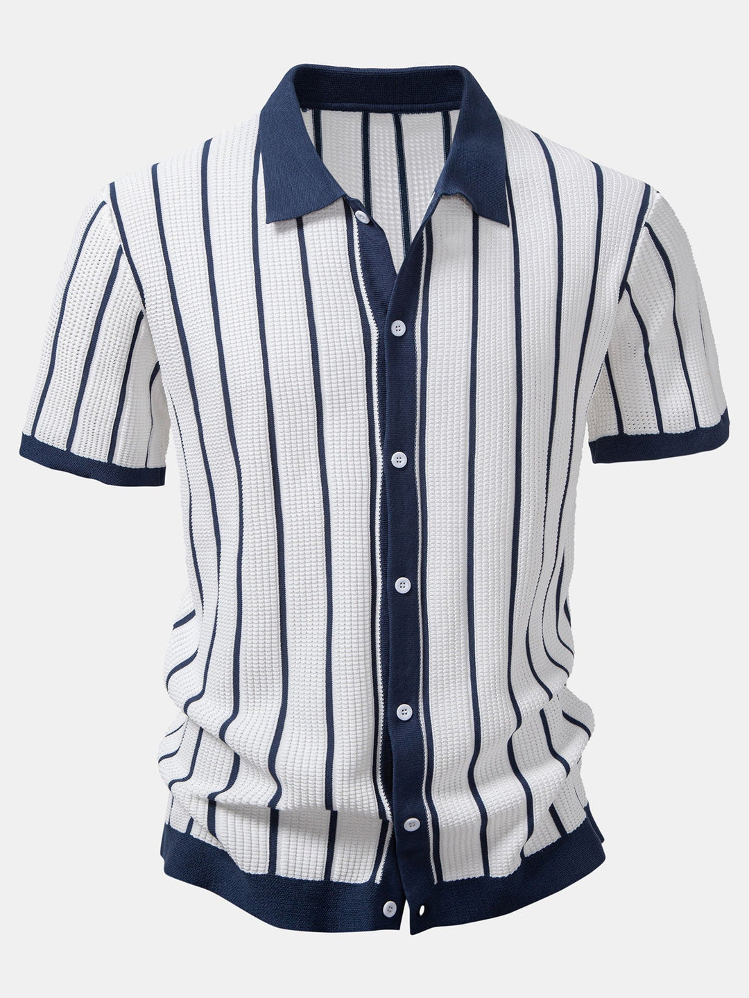 KNITTED STRIPED SHIRT WITH BUTTONS
