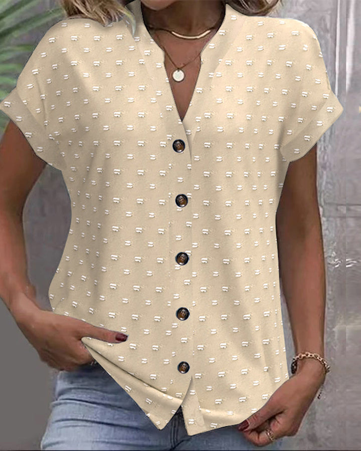 Amarys | Button-Down V-Neck Shirt