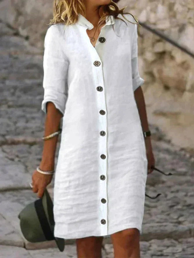 Loes -Classic Summer Midi Dress - Elena Harper