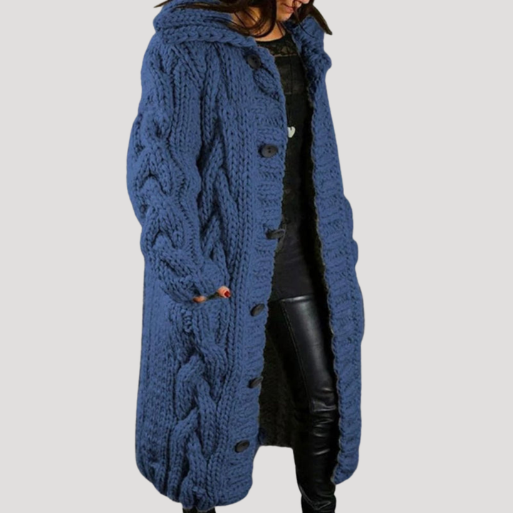 Women's Hooded Button-Up Cardigan