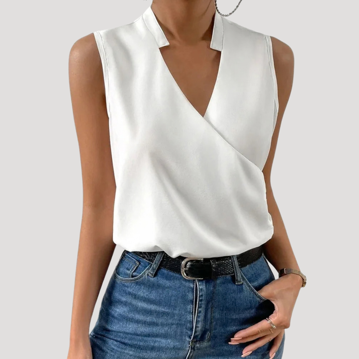 Chic Women's Sleeveless V-Neck Top