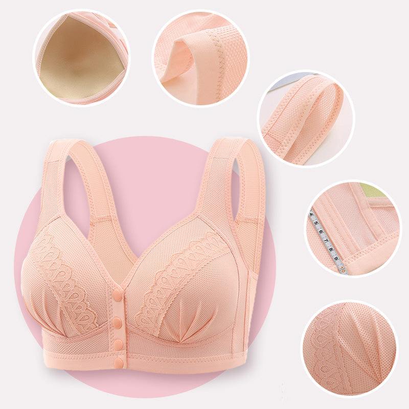 Cotton Comfort Bra with Front Closure – Natural Support