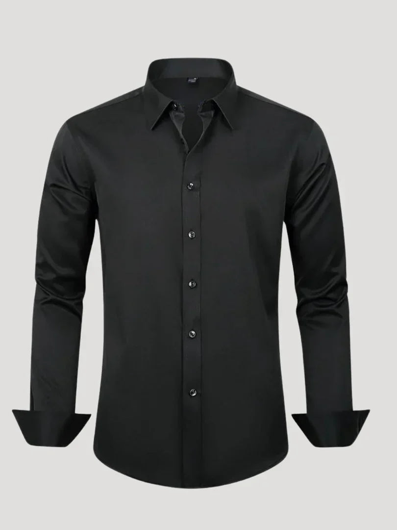 Bordon Non-Iron Stretch Shirt with Button Placket - Elena Harper