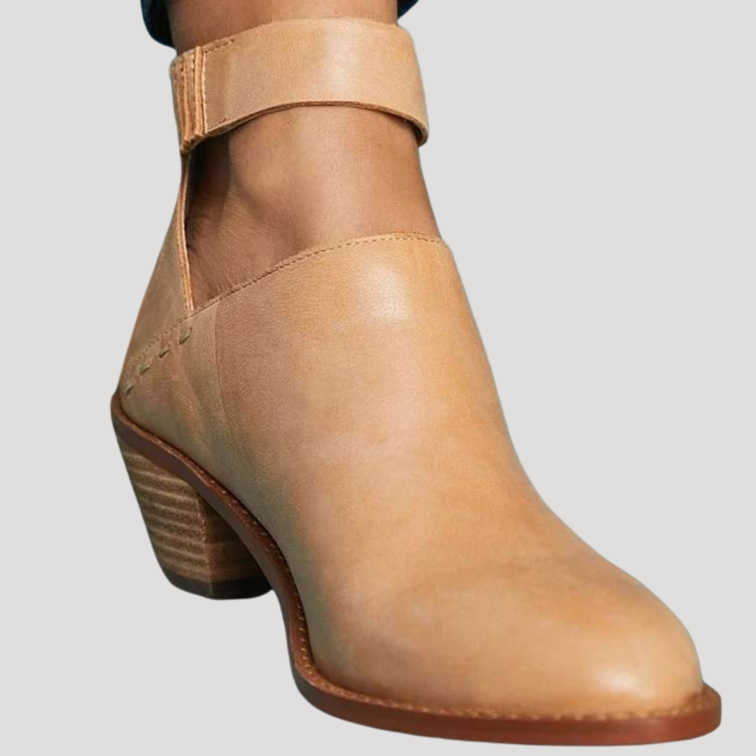 Women's Openwork Ankle Boots with Block Heel