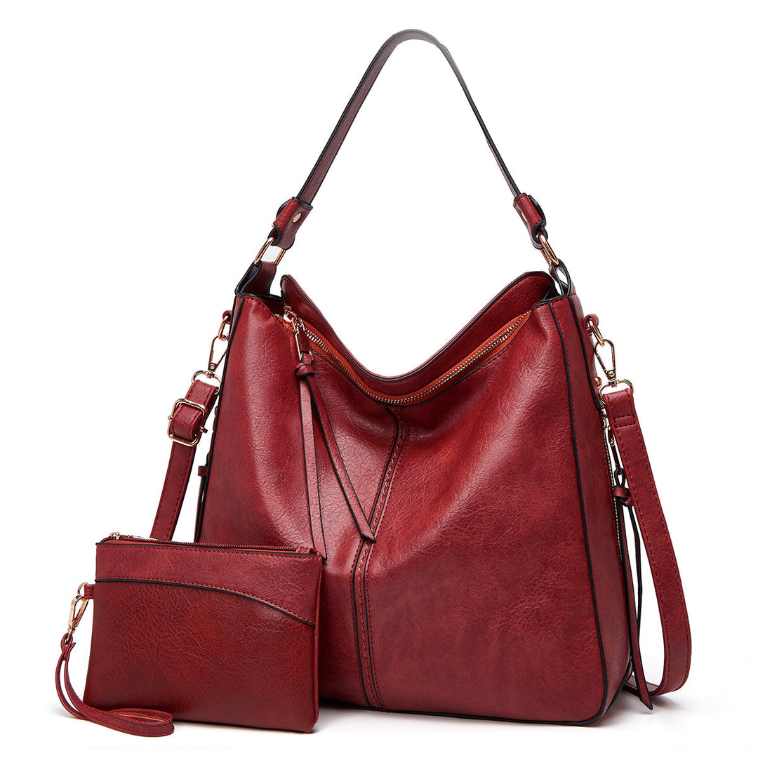 Agathe Anti-theft Leather Bag + Free Pouch - Elena Harper