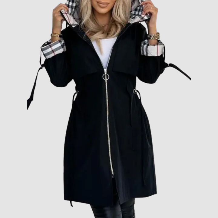 Camille™ | Mid-Length Jacket with Hood