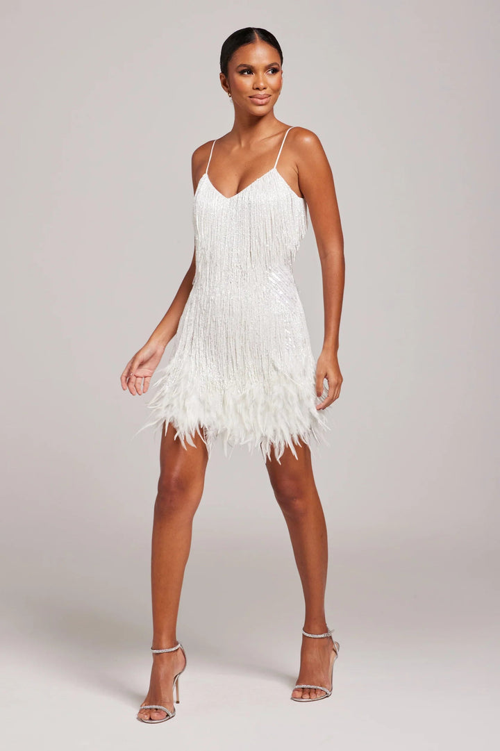 ALEXIS – MODERN FEATHERED PARTY DRESS FOR NIGHT OUT