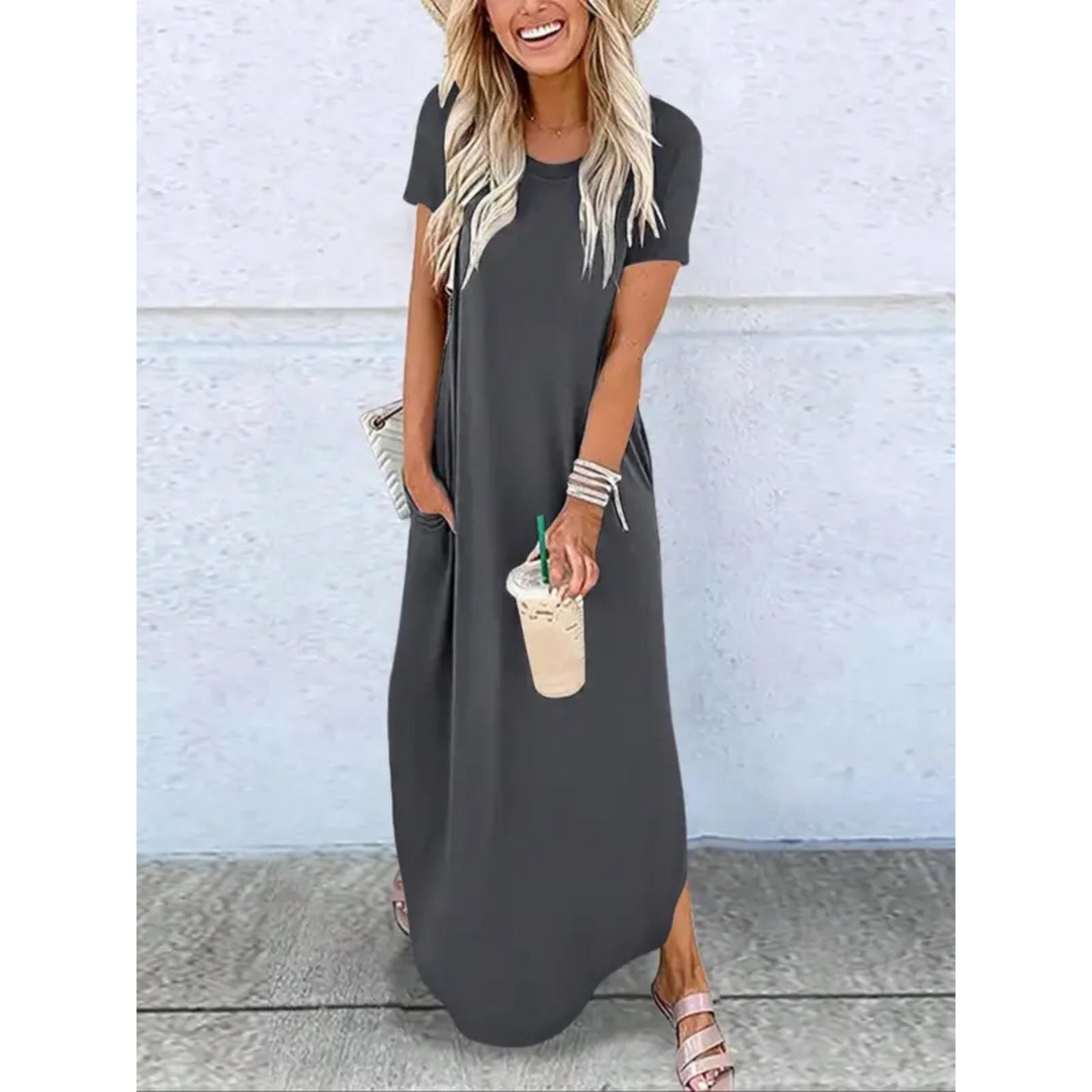 Women's Summer Round Neck Maxi Dress