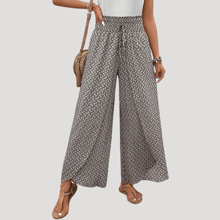 Fluid and Lightweight Printed Palazzo Pants for Women