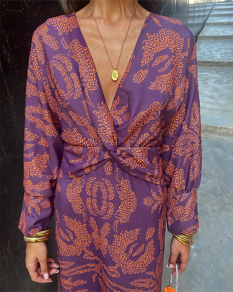 Camille Golden Glance Twist Dress - Elena Harper