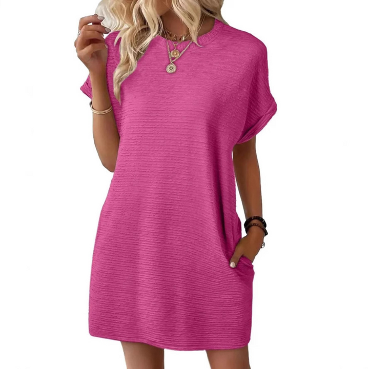Sophia Laid-back Chic T-shirt Dress - Elena Harper