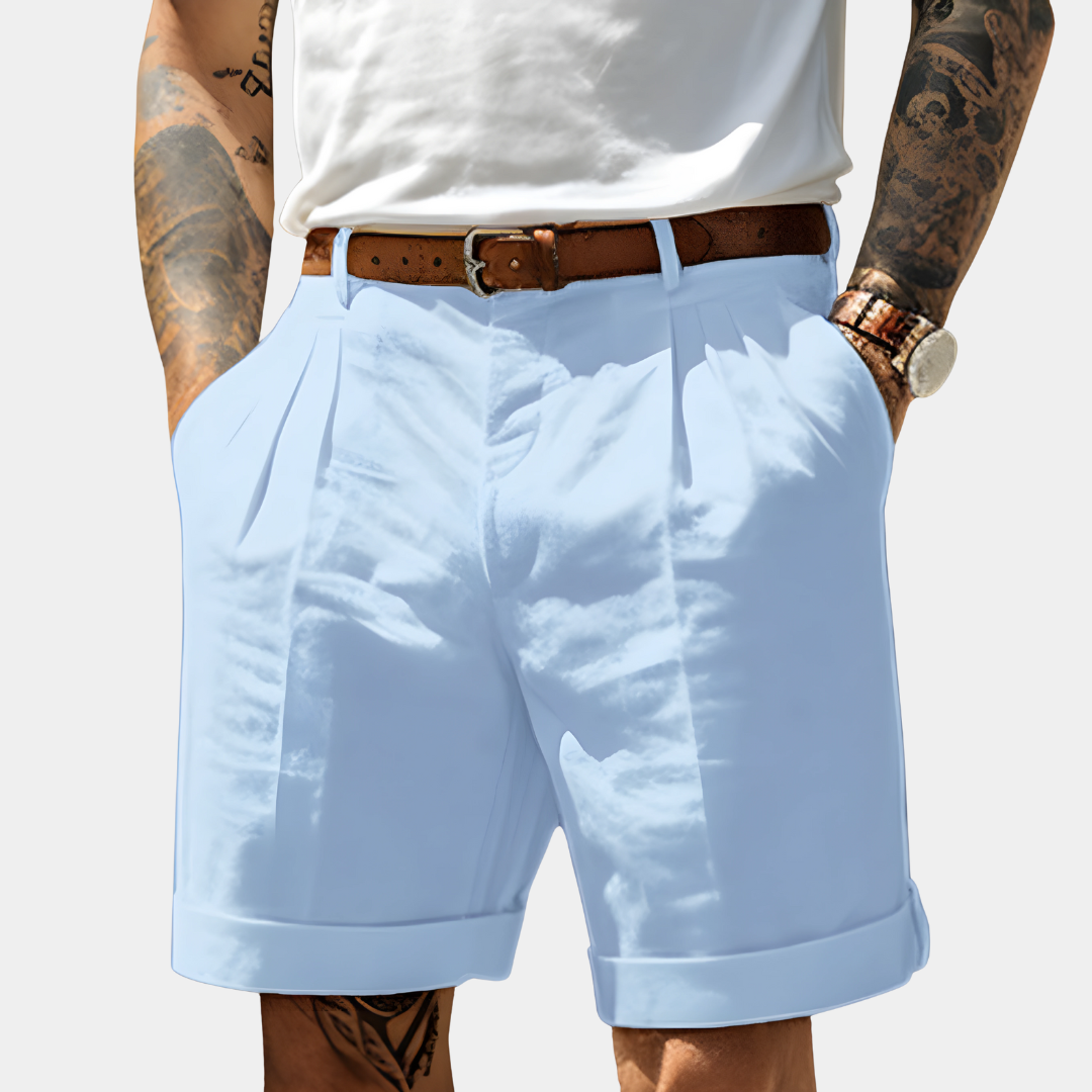 Elegant Bermuda Shorts in Breathable Cotton - Elena Harper