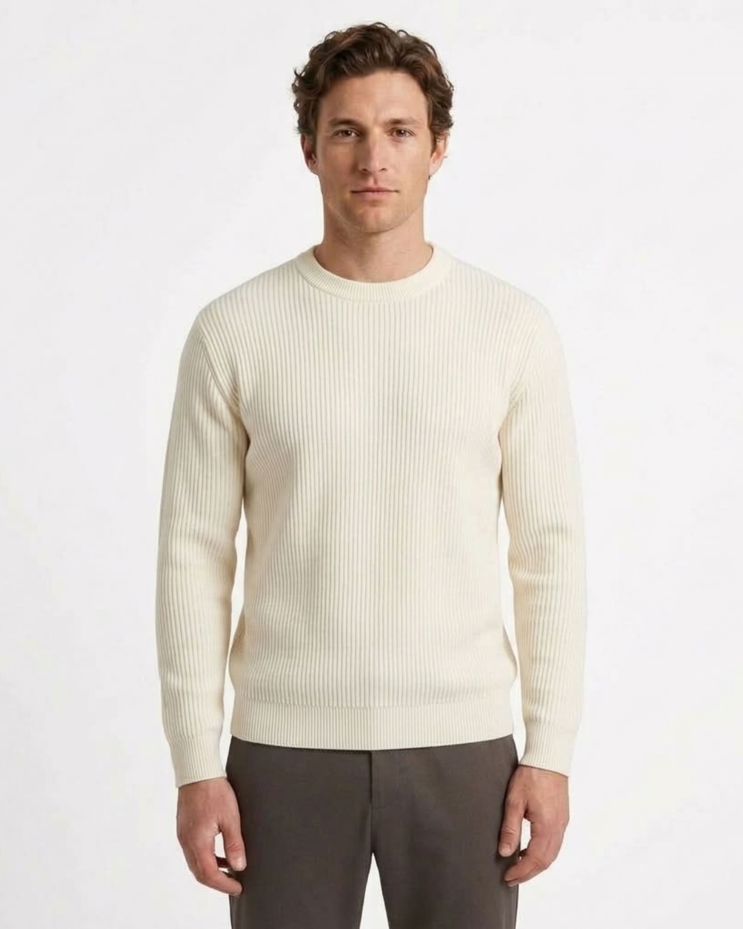 Casual Round Neck Sweater for Men