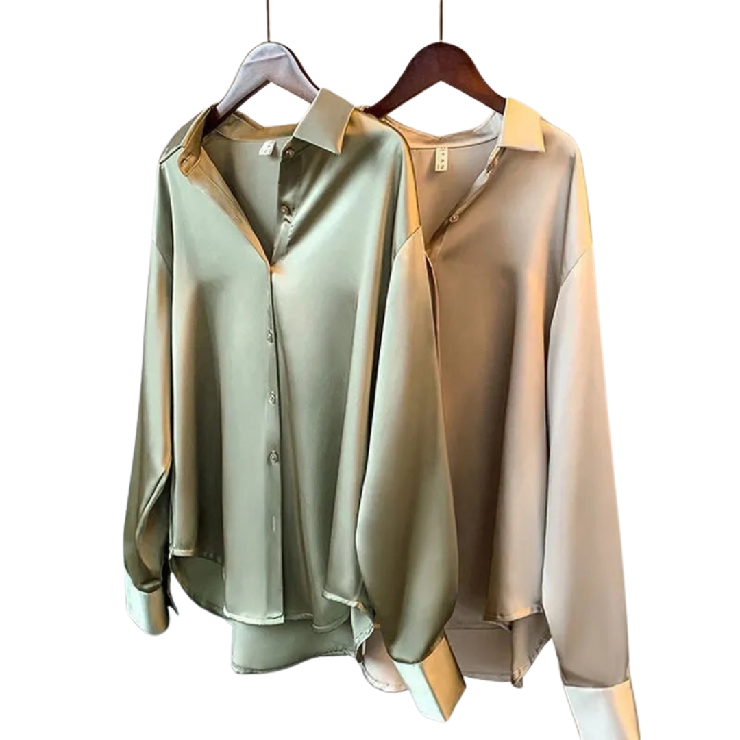 EDEN I SATIN LONG-SLEEVED SHIRT