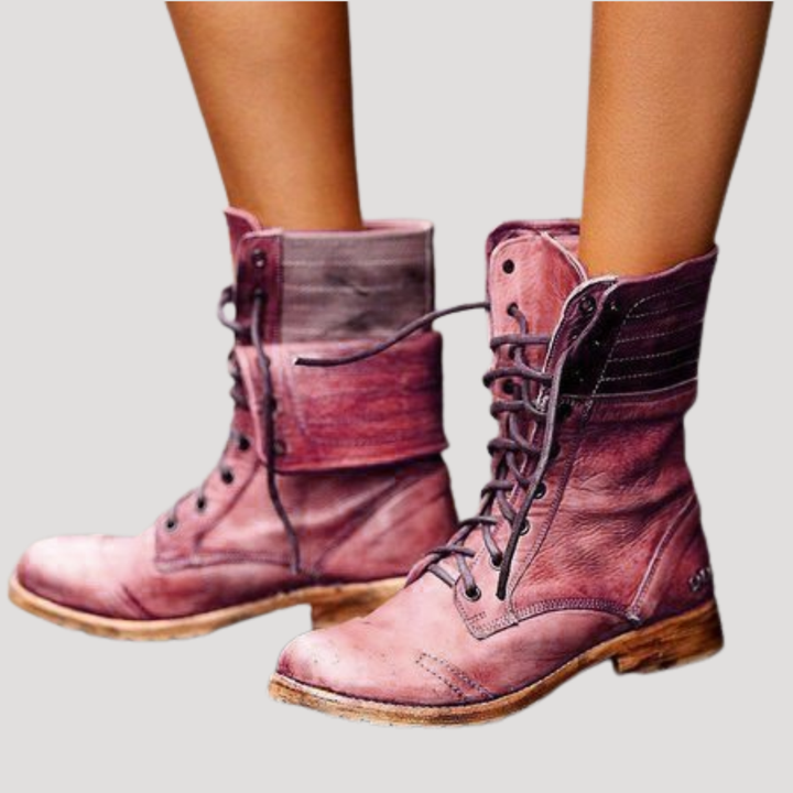 Comfortable Lace-Up Mid-Calf Women's Boots