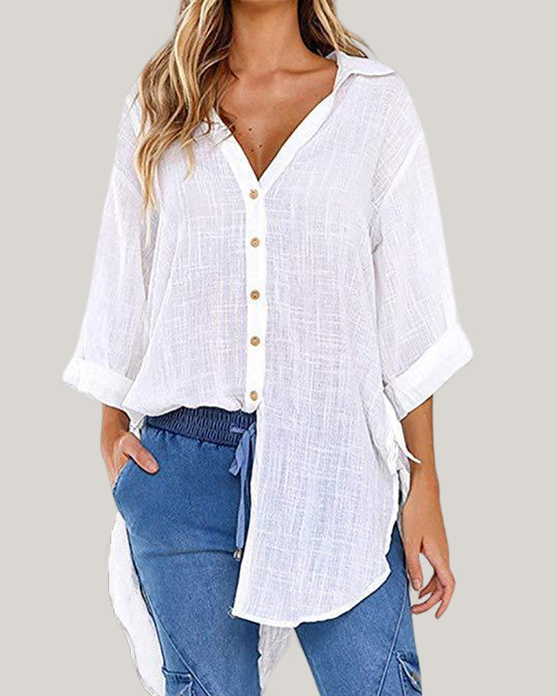 Long Shirt with Ties on the Sides