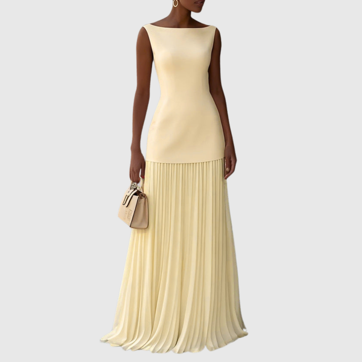Coralie Pleated Maxi Dress - Elena Harper