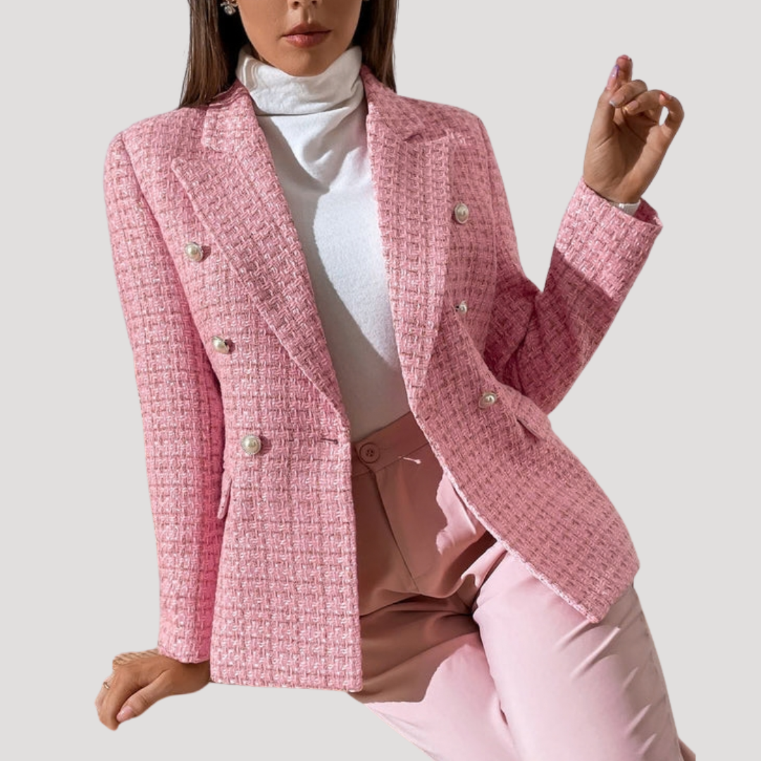 Women's Double-Breasted Tweed Blazer