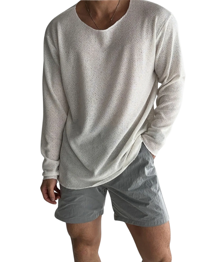 Alaric Casual Knit T-Shirt, view 5 - Elena Harper