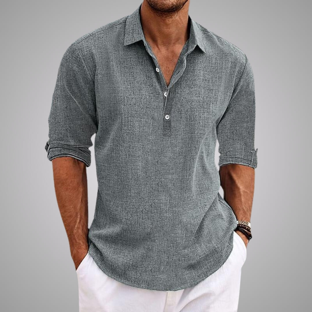 ELENA HARPER™  |  SUMMER LINEN SHIRT FOR MEN