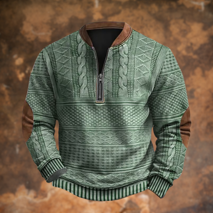 Sven | Men's Classic Winter Jacket with Zipper and Shearling Lining