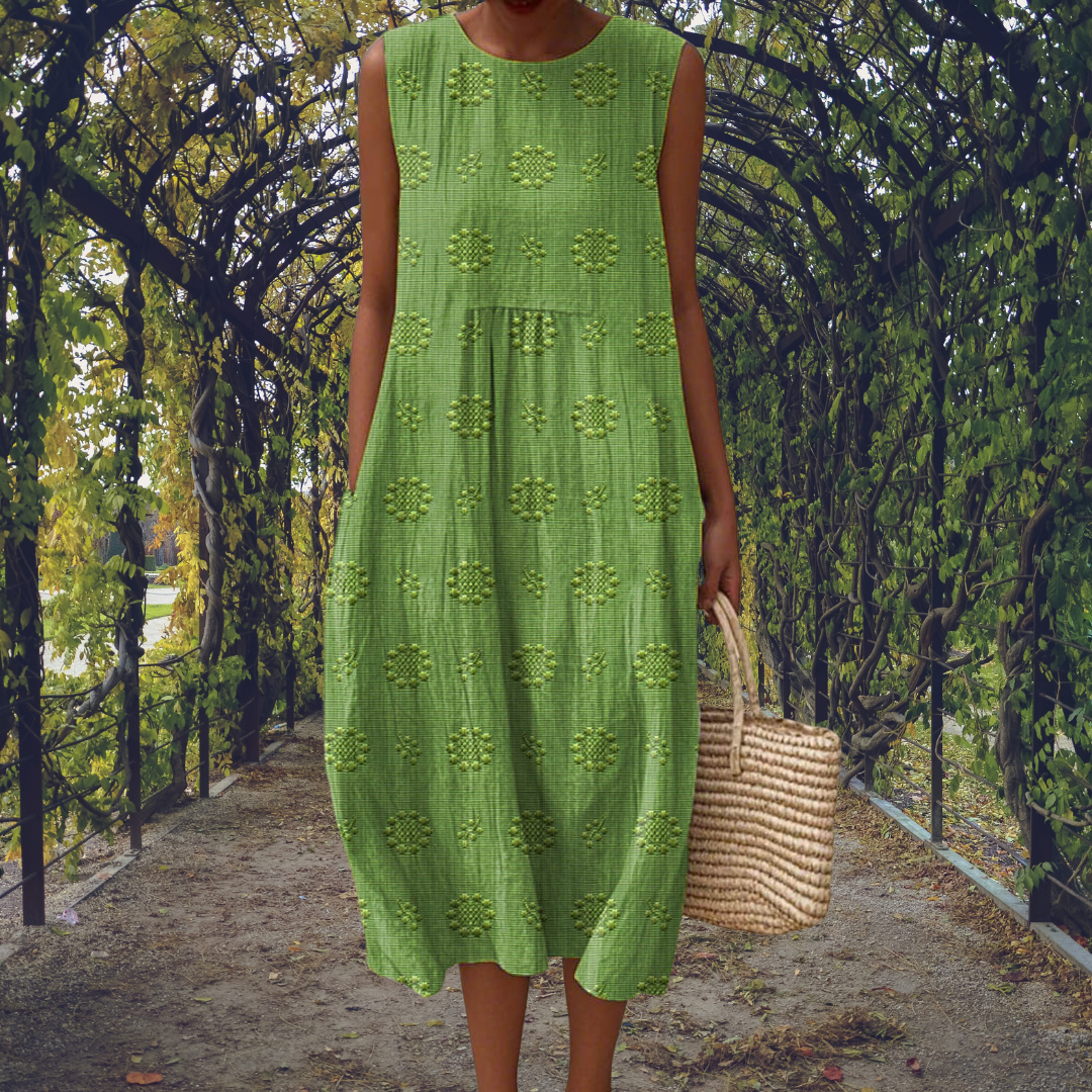 Aikaterini Elegant Sleeveless Dress with Pockets - Elena Harper