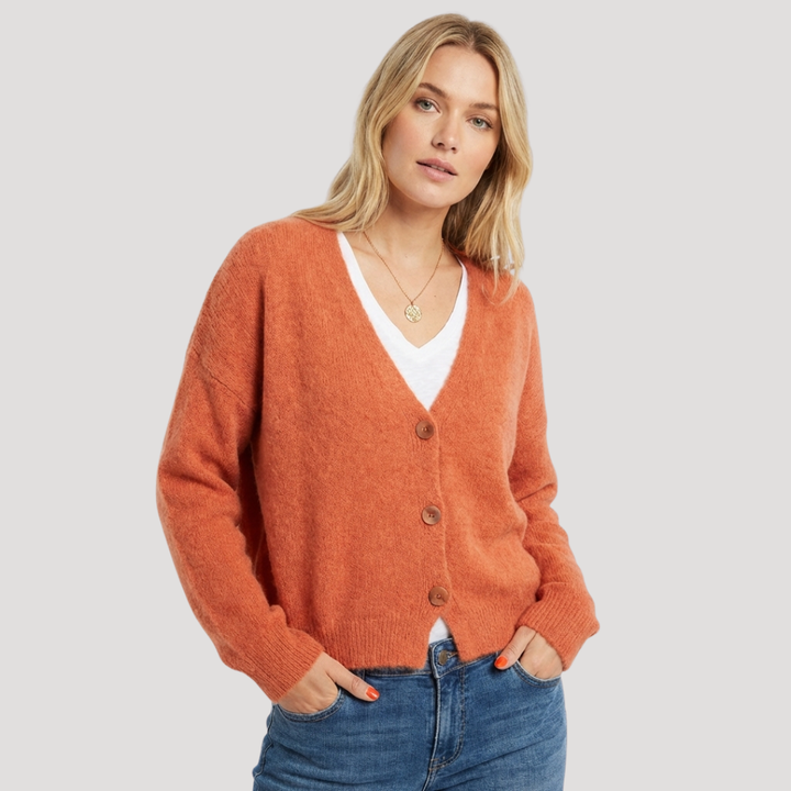 Women's V-Neck Buttoned Cardigan