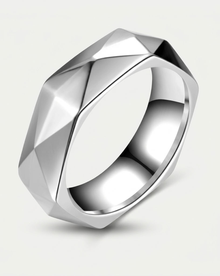 Diamond Cut Statement Ring For Men