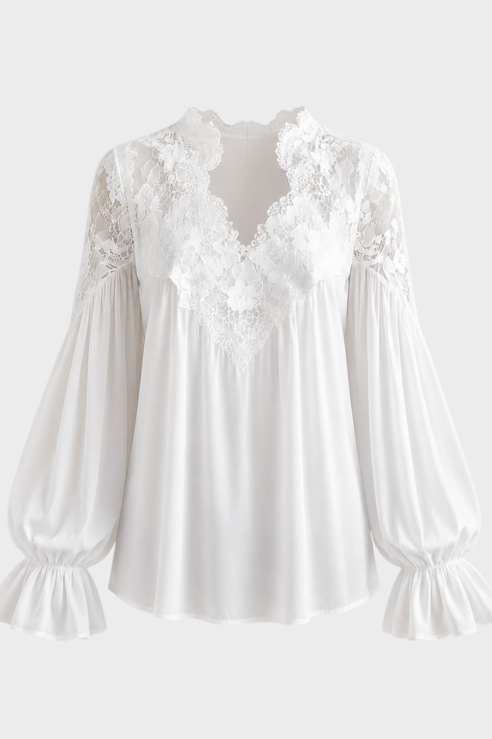 Women's Lace Blouse | Balloon Sleeves