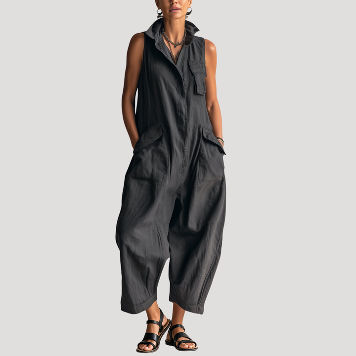 Loose-Fitting Sleeveless Jumpsuit for Women