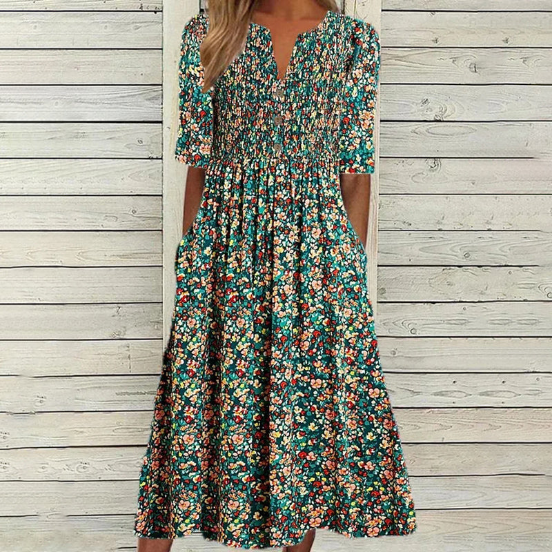 Jill Garden Meadow Smock Dress - Elena Harper