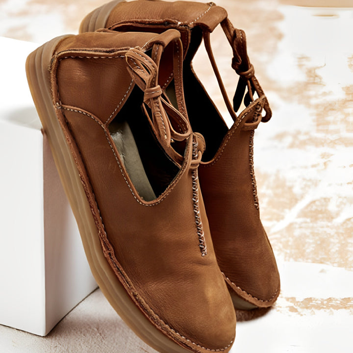 Christmas Versatile Leather Shoes for Women, view 3 - Elena Harper