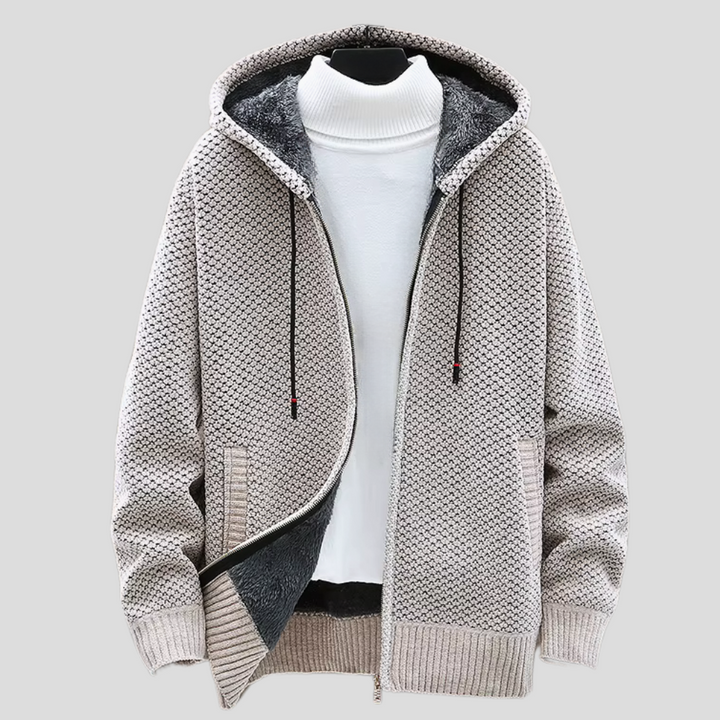 Beckett – Textured Knit Fleece Hoodie