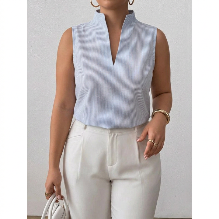 Monroe Striped Sleeveless Top - Elena Harper