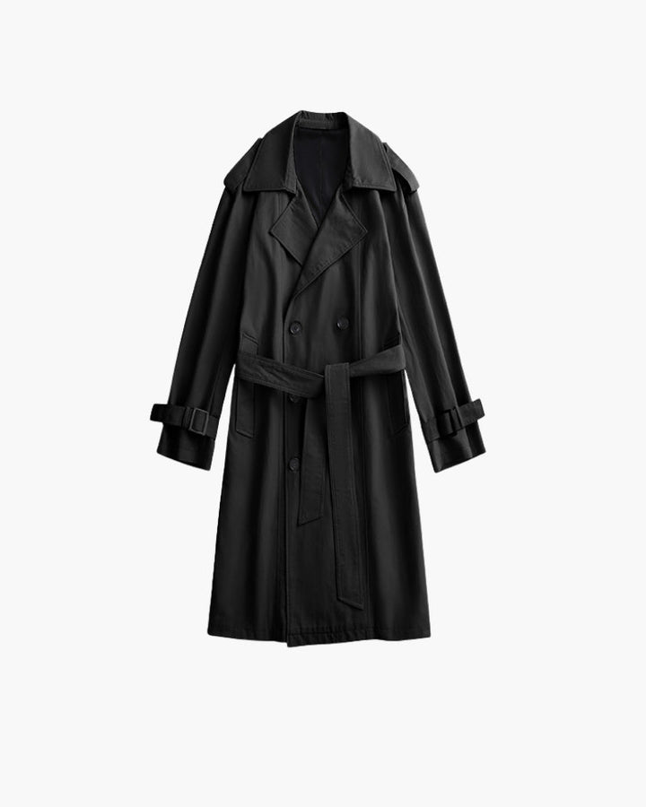 Classic Double-Breasted Trench Coat, view 2 - Elena Harper