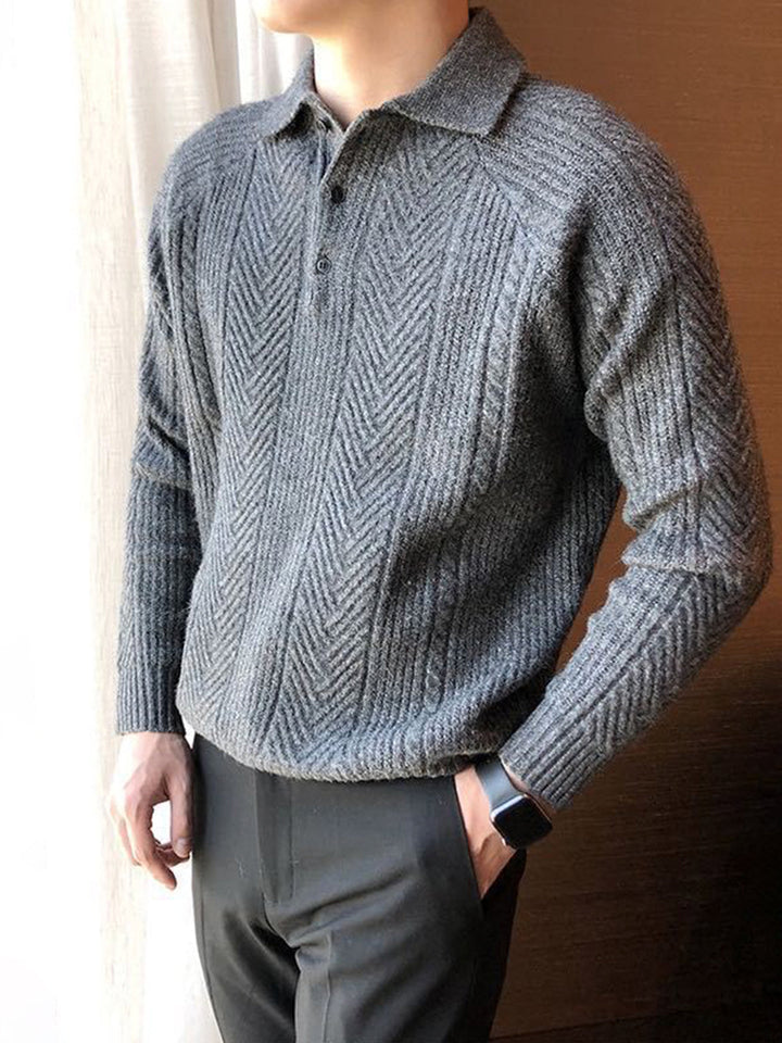 Henley Polo Sweater