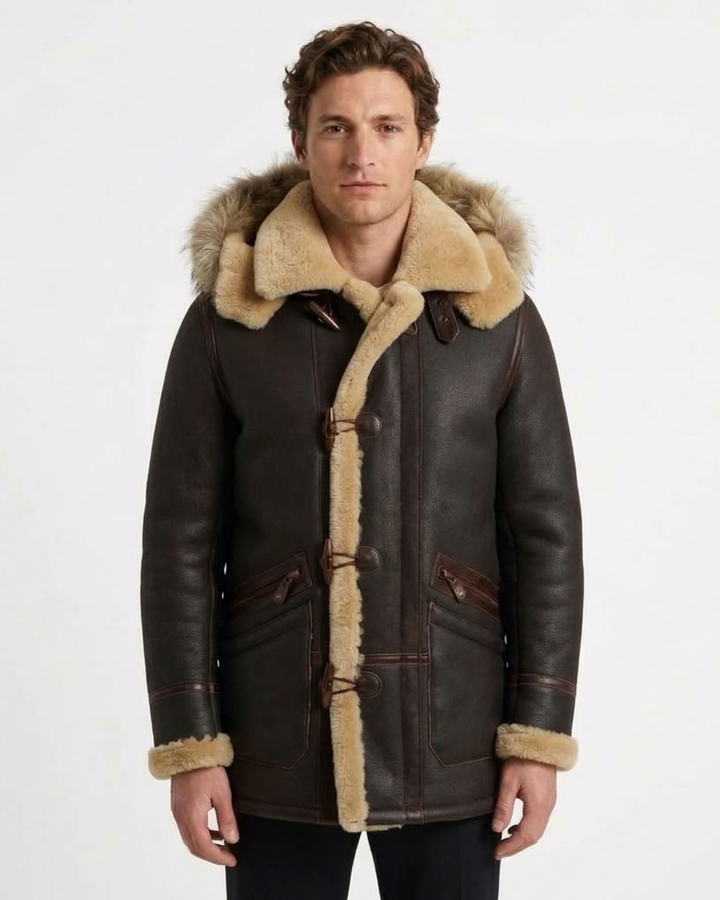 Structured Winter Hooded Jacket for Men