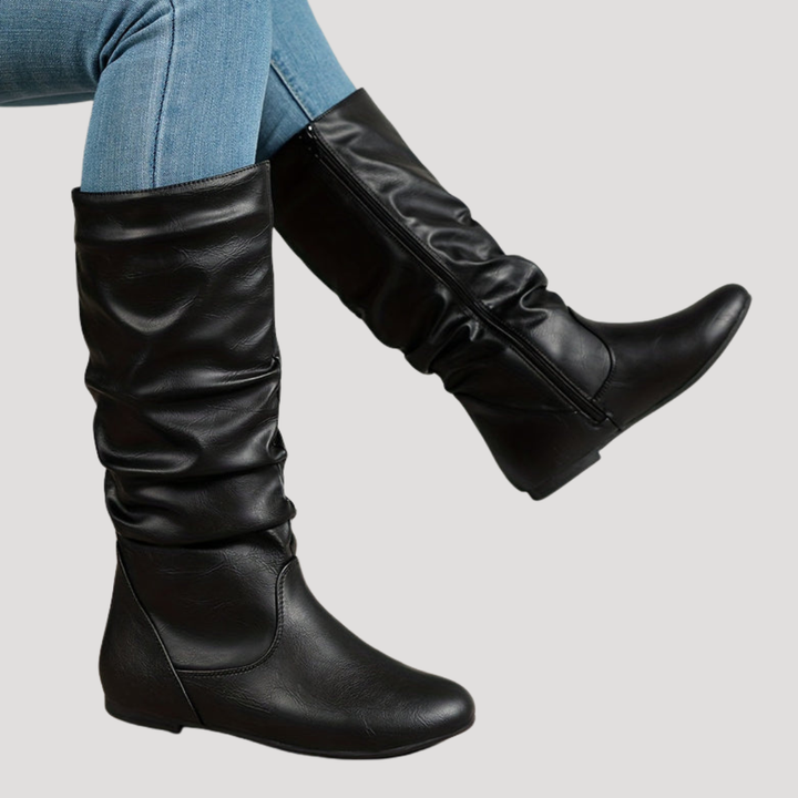 Women's Knee-High Slouchy Flat Boots