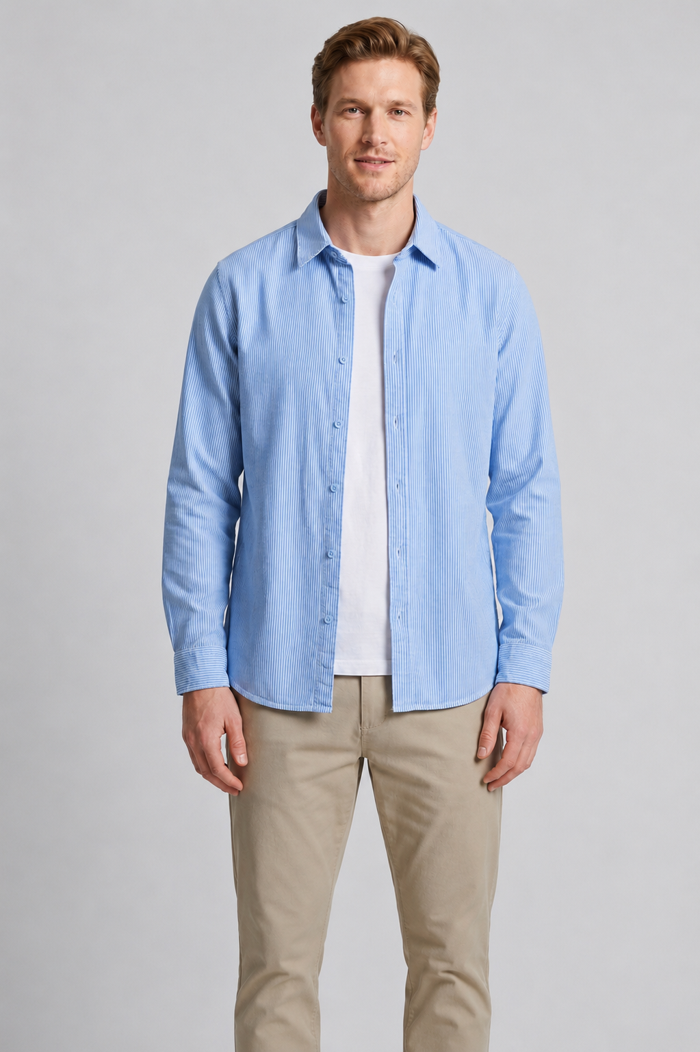 Harrington Oxford | Long Sleeves Corduroy Button Shirt For Men