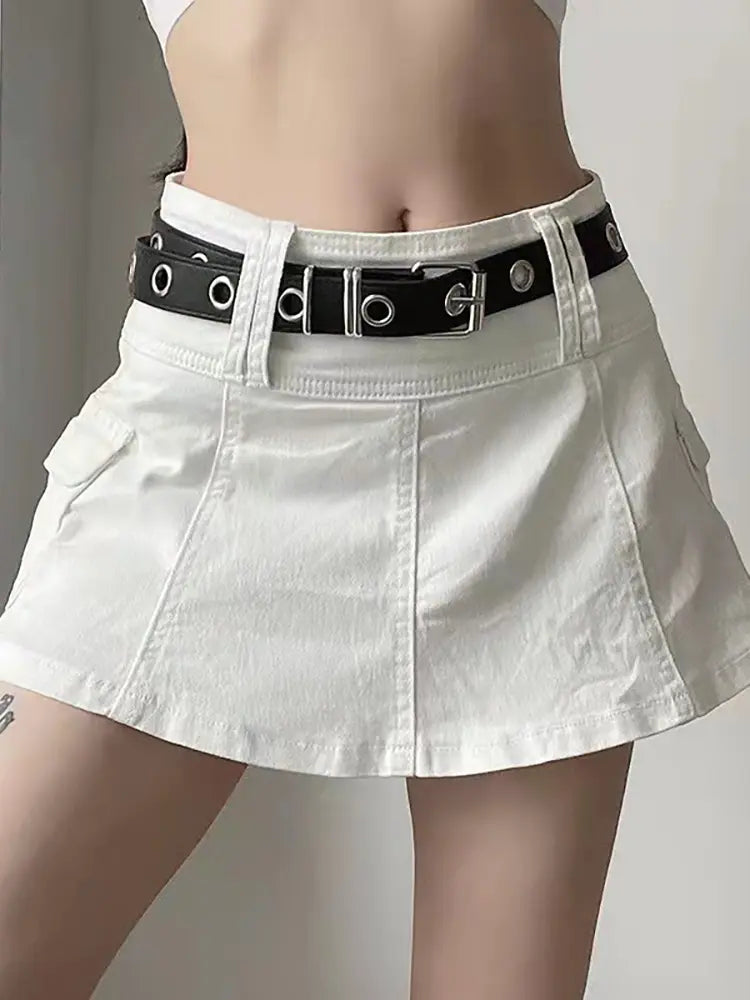 Sleek High-Waisted Denim Skirt - Elena Harper