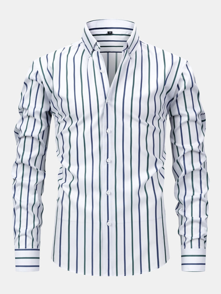Chemise À Manches Longues À Rayures Avec Boutons - Elena Harper