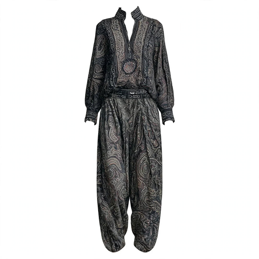 Bridget Harkness | Paisley Print Shirt & Trousers Set For Women