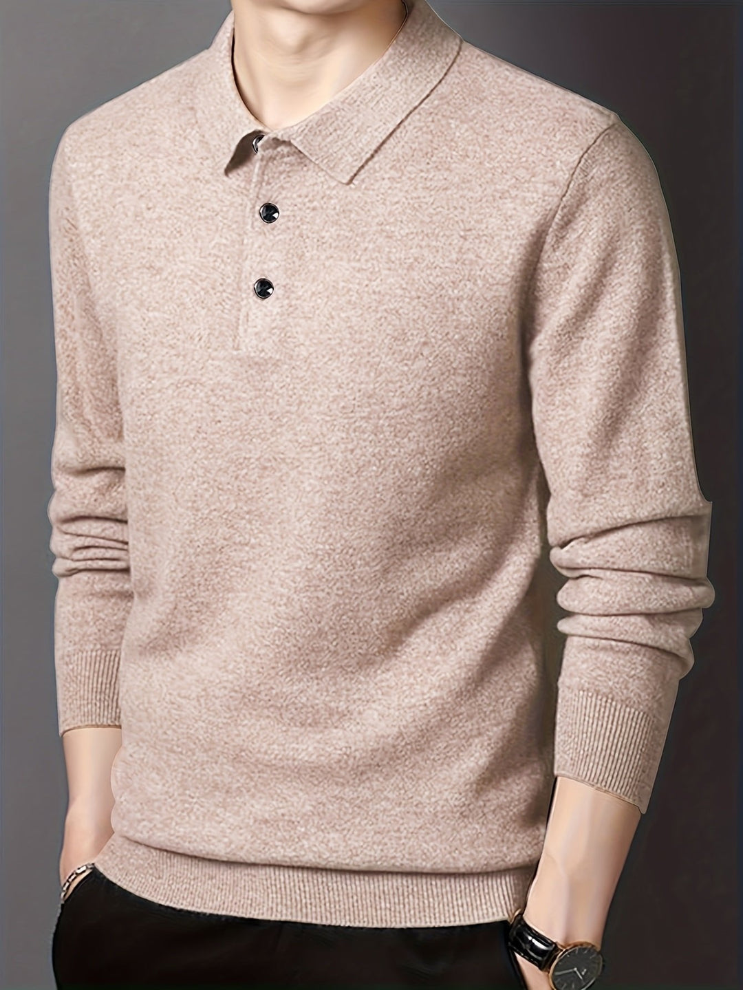 Emil | Elegant and Comfortable Long Sleeve Polo Shirt