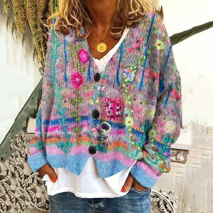 Sophie | Colorful and Stylish Knit Cardigan in Boho Look
