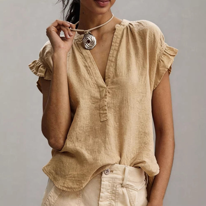 Casual Cotton Women's Blouse Soft and Easy to Wear, view 3 - Elena Harper