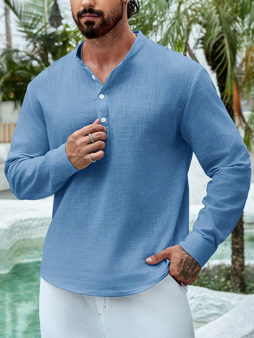 ELENA HARPER™  |  BOAT NECK SHIRT FOR MEN
