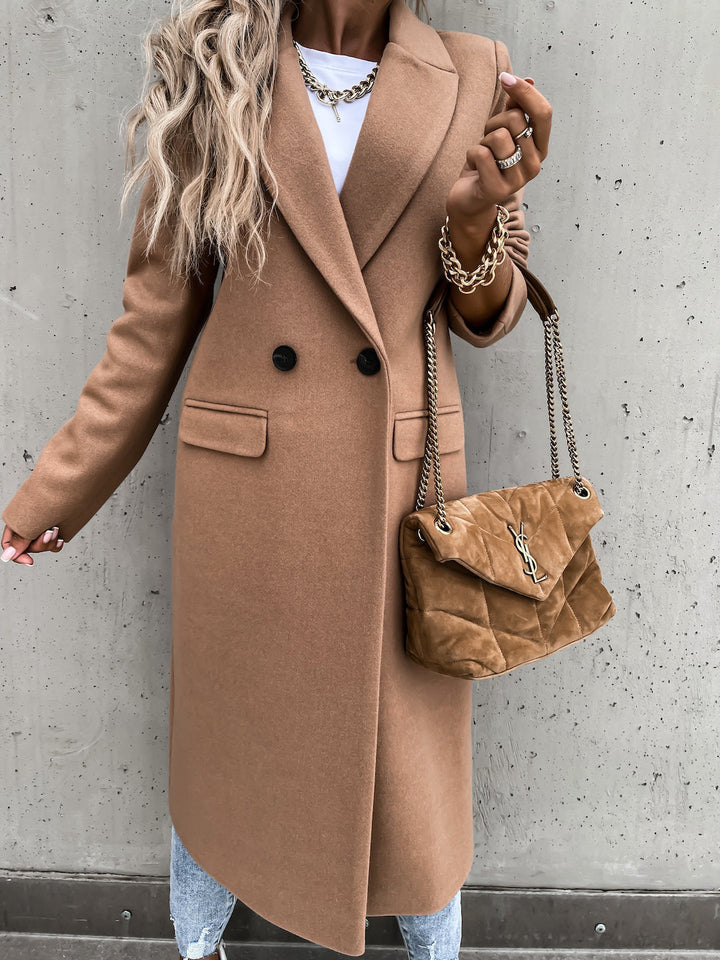 Aaliyah Classic Winter Coat with Lapels - Elena Harper