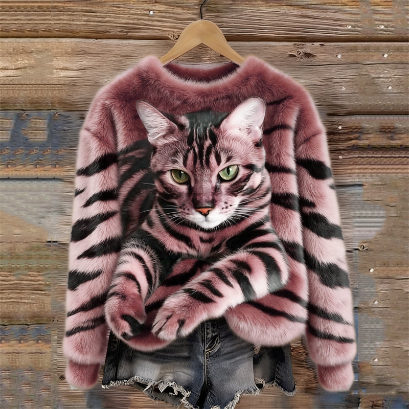 Amélie - Chic Printed Hooded Sweatshirt