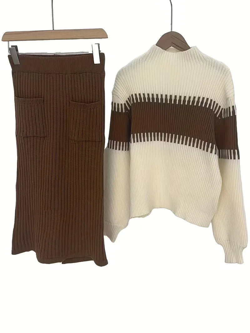Two-Piece Ribbed Texture Set - Coordinated and Comfortable